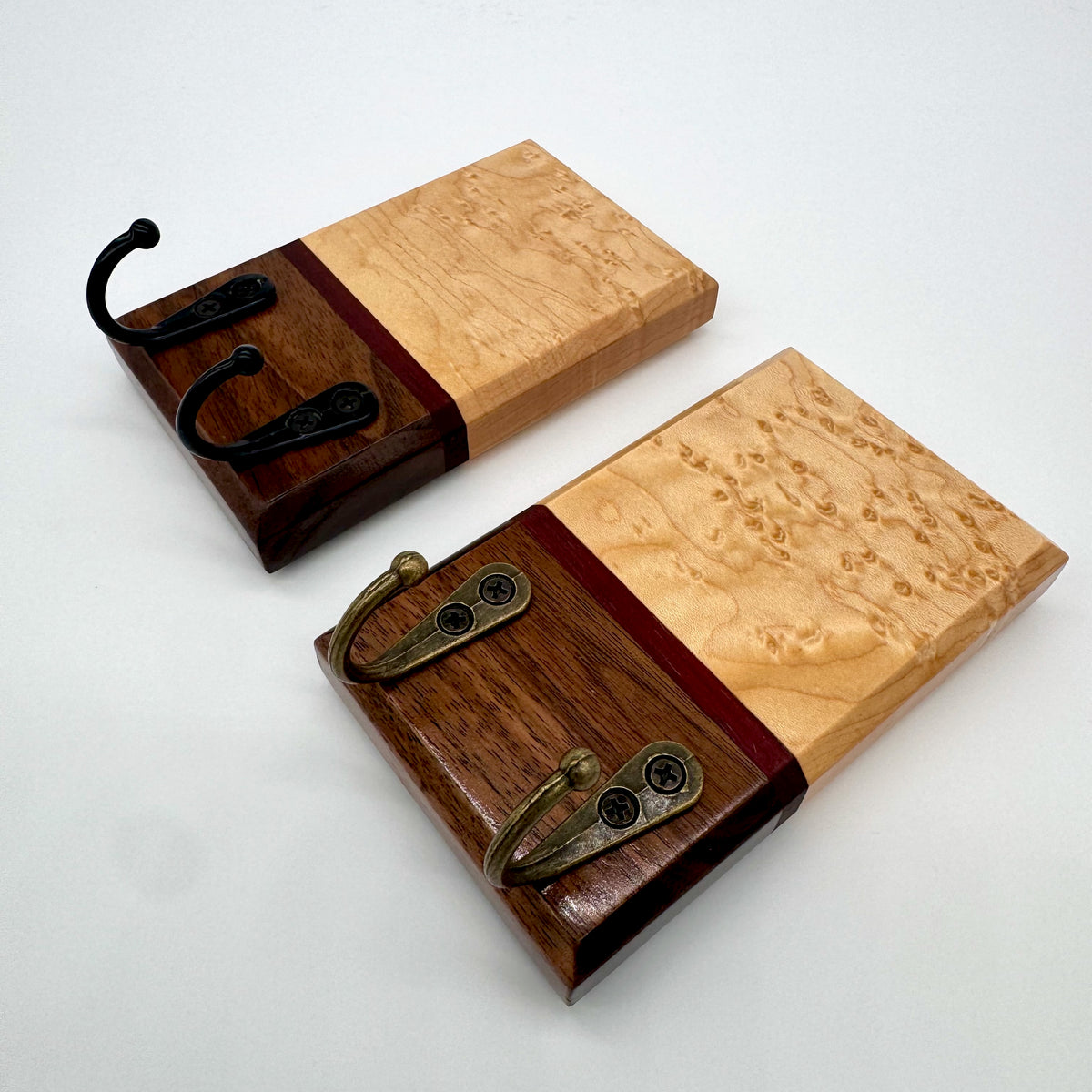 Key Holder | Birdseye Maple, Purpleheart, Black Walnut