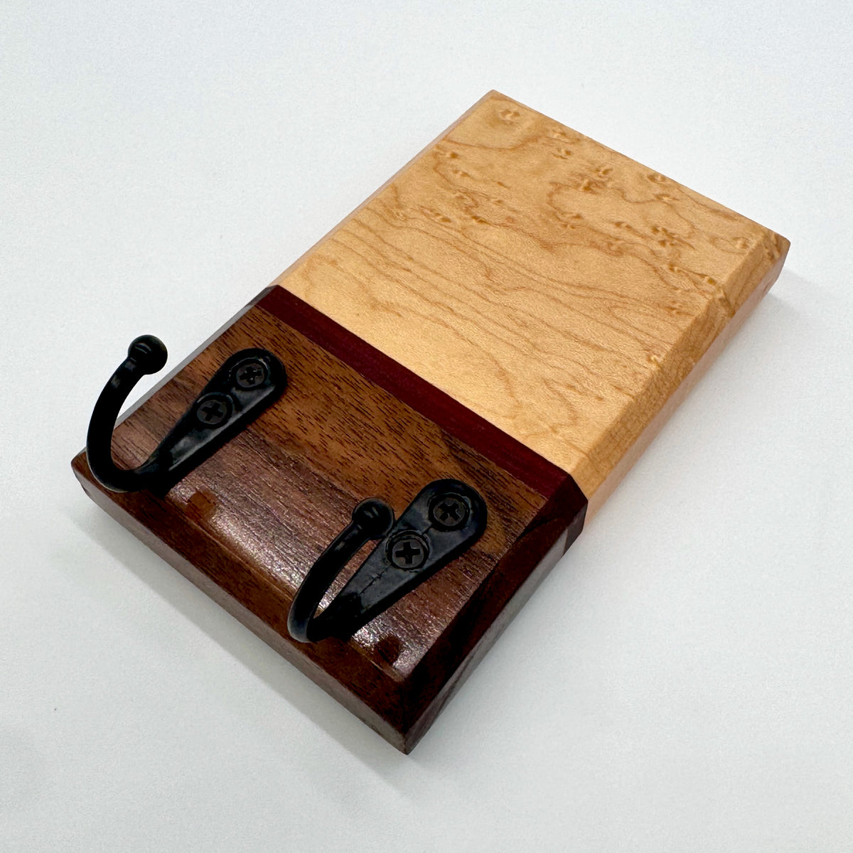 Key Holder | Birdseye Maple, Purpleheart, Black Walnut