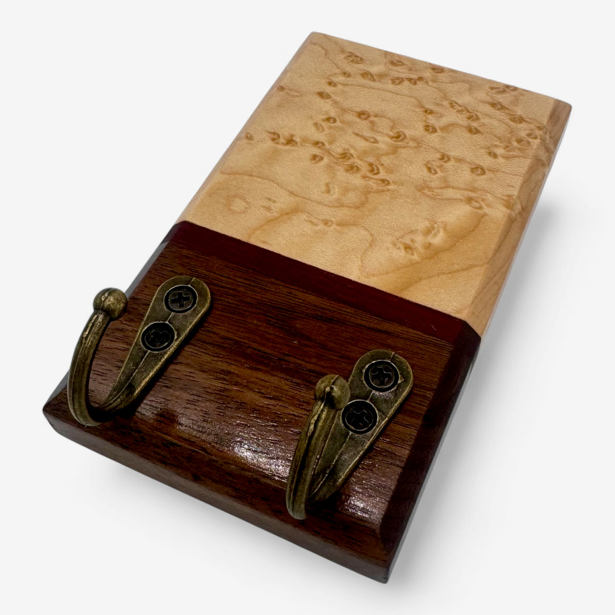 Key Holder | Birdseye Maple, Purpleheart, Black Walnut