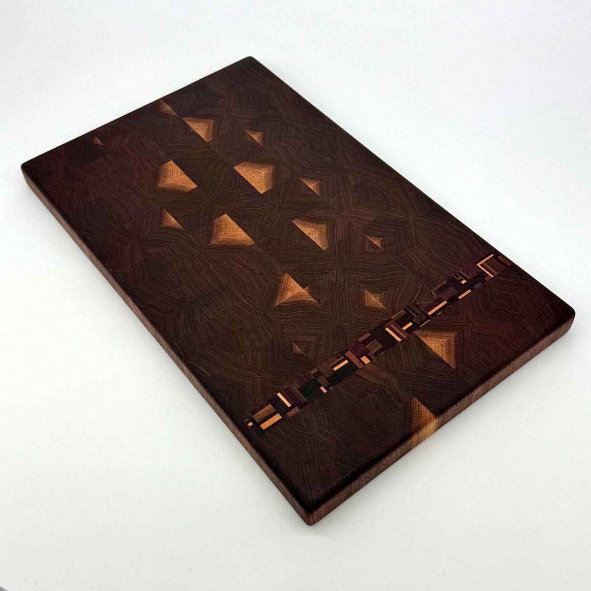 Midnight Bourbon | Black Walnut End Grain Cutting and Serving Board