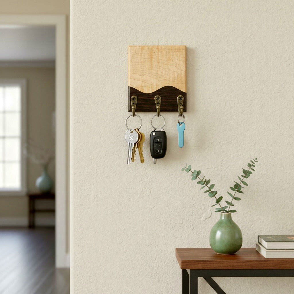 Key Holder | Curly Maple & Wenge
