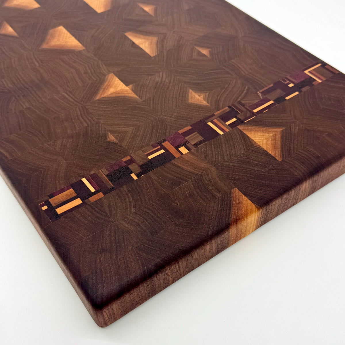 Midnight Bourbon | Black Walnut End Grain Cutting and Serving Board