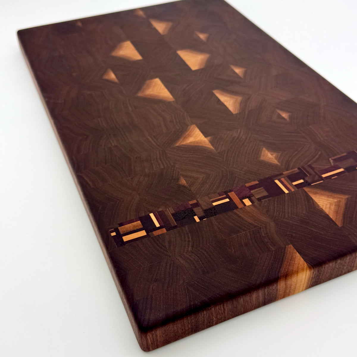 Midnight Bourbon | Black Walnut End Grain Cutting and Serving Board