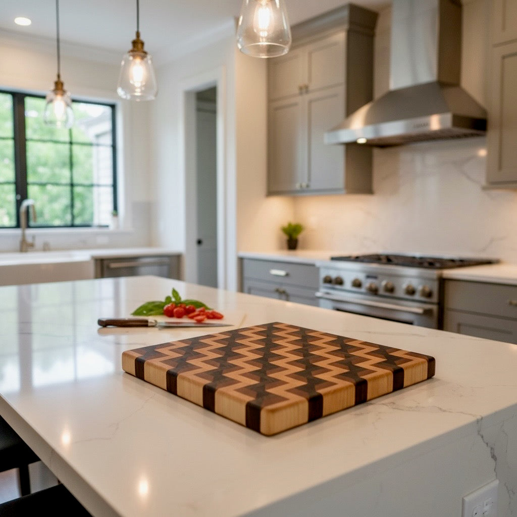 The Pinnacles | 3D End Grain Cutting and Serving Board