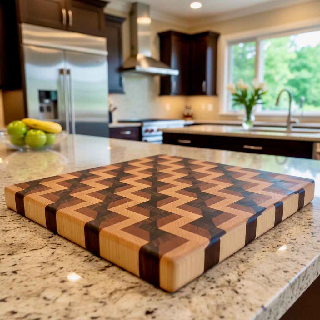 The Pinnacles | 3D End Grain Cutting and Serving Board