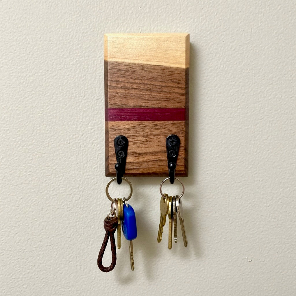 Key Holder | Black Walnut & Purpleheart