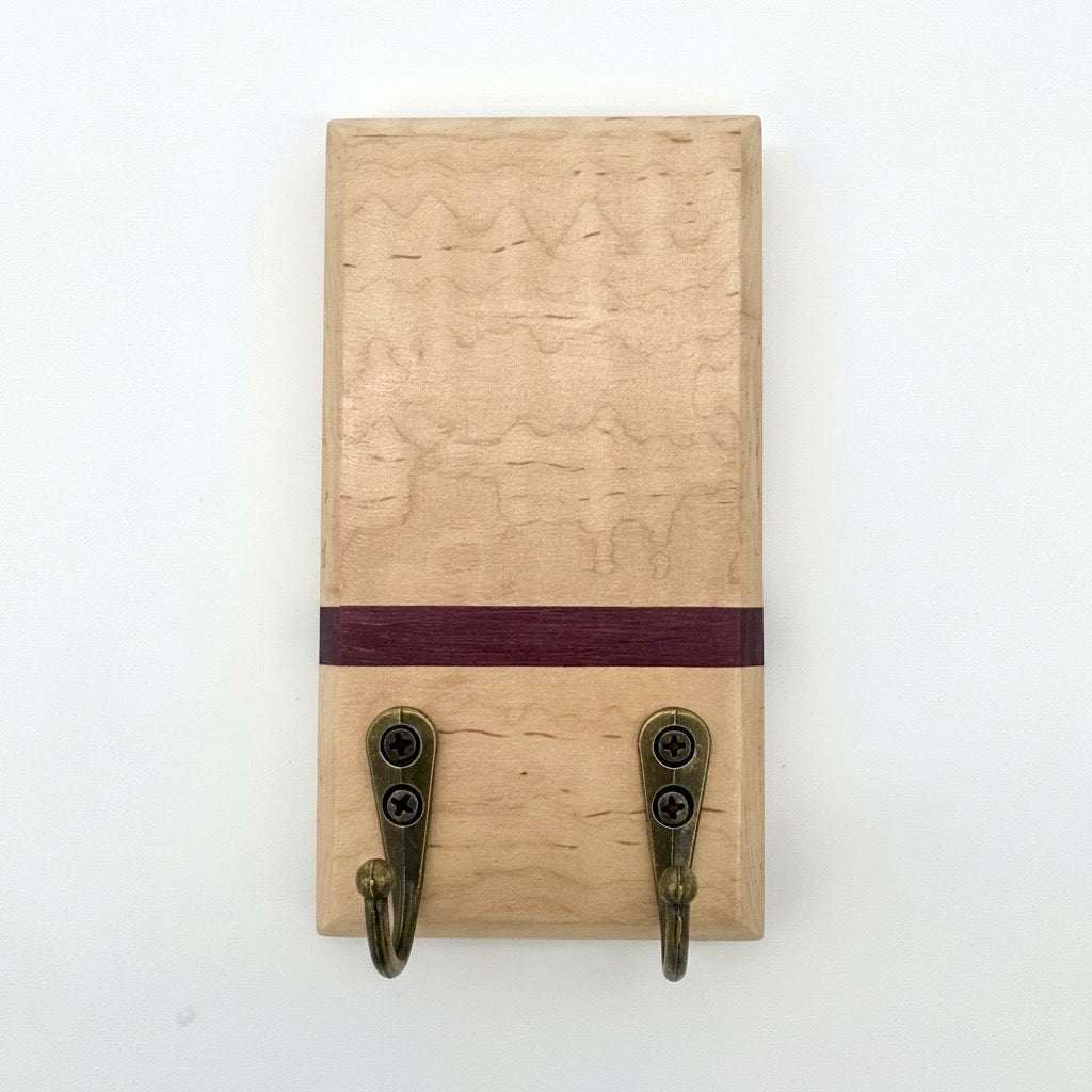 Key Holder | Curly Maple & Purpleheart