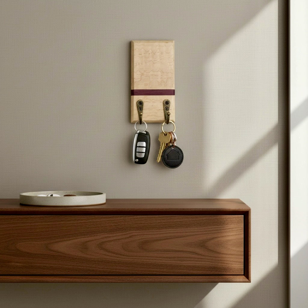 Key Holder | Curly Maple & Purpleheart