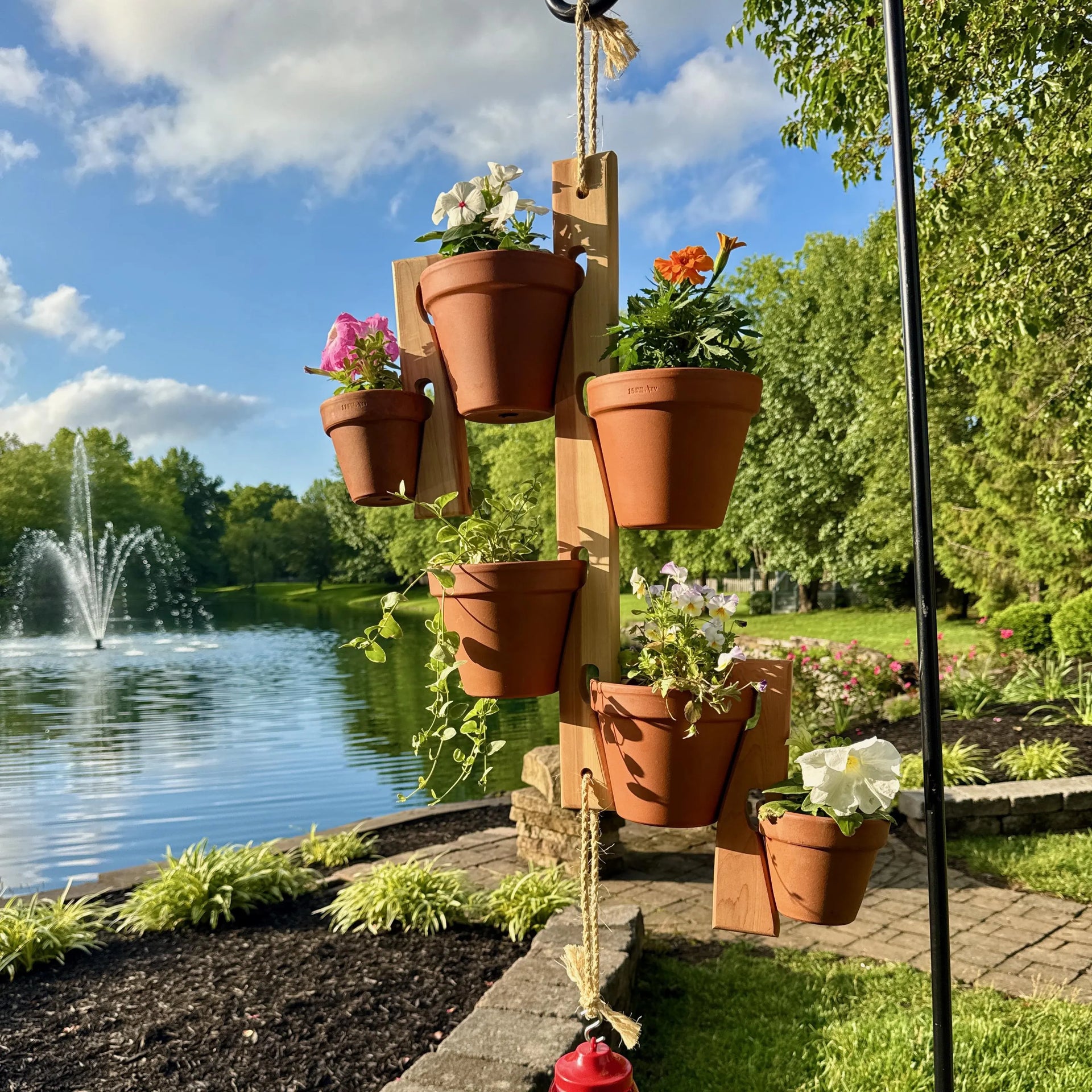 holders for hanging plants Bluegrass Pot Hanger – Larson Wood Designs